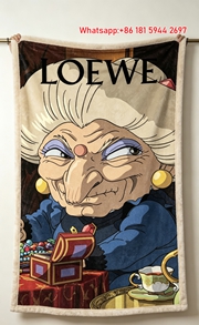 LOEWE Anime Flannel Sofa Throw Blanket L159